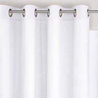 Штора Из льна и вискозы с люверсами Odorie 250 x 135 см белый LA REDOUTE INTERIEURS  фото, kupilegko.ru